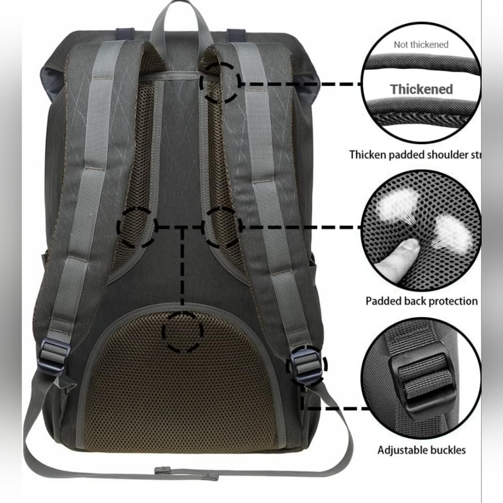🔥KAUKKO🔥 Laptop Travel Backpack🔥 Outdoor Rucksack Fits 15.6 Inch Laptop NWT - Picture 6 of 7
